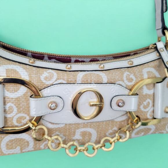NWT Guess Y2K Vintage Monogram Baguette Shoulder Bag Early 2000’s Summer Season - Picture 14 of 16